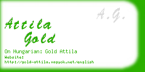 attila gold business card